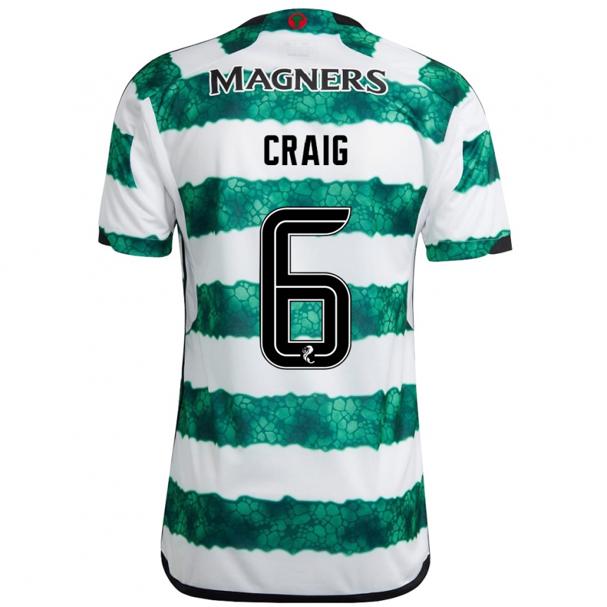 Herren Fußball Chloe Craig #6 Grün Heimtrikot Trikot 2023/24 T-Shirt Luxemburg