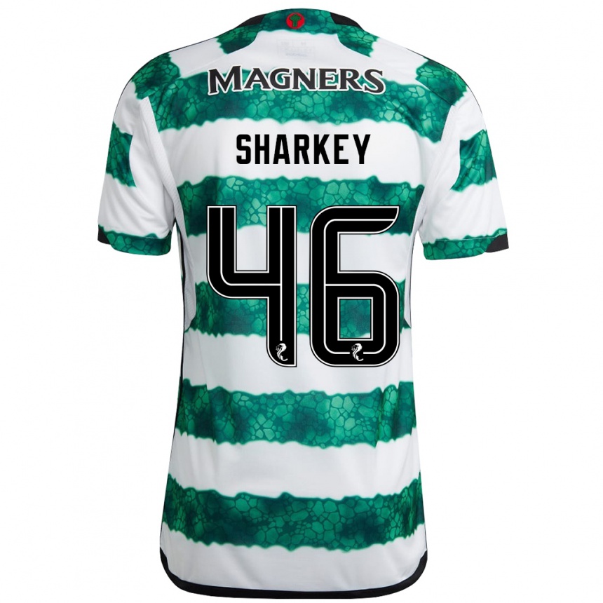 Herren Fußball Amy Sharkey #46 Grün Heimtrikot Trikot 2023/24 T-Shirt Luxemburg