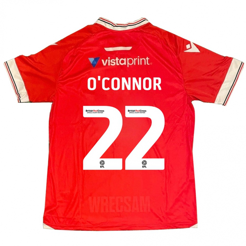 Herren Fußball Thomas O'connor #22 Rot Heimtrikot Trikot 2023/24 T-Shirt Luxemburg