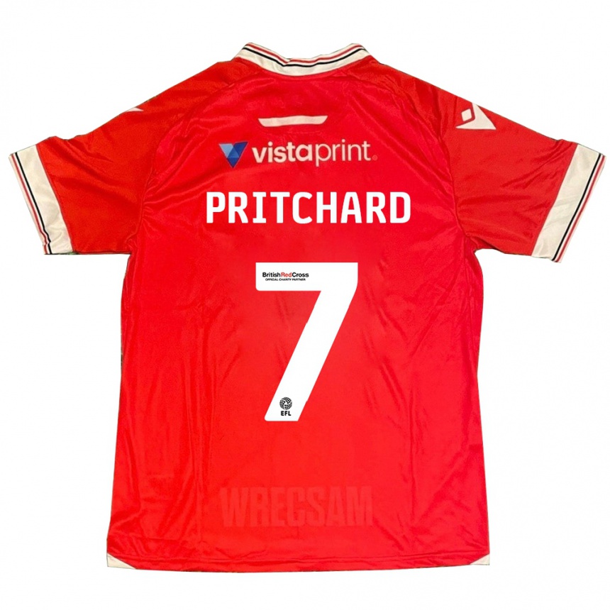 Herren Fußball Rebecca Pritchard #7 Rot Heimtrikot Trikot 2023/24 T-Shirt Luxemburg