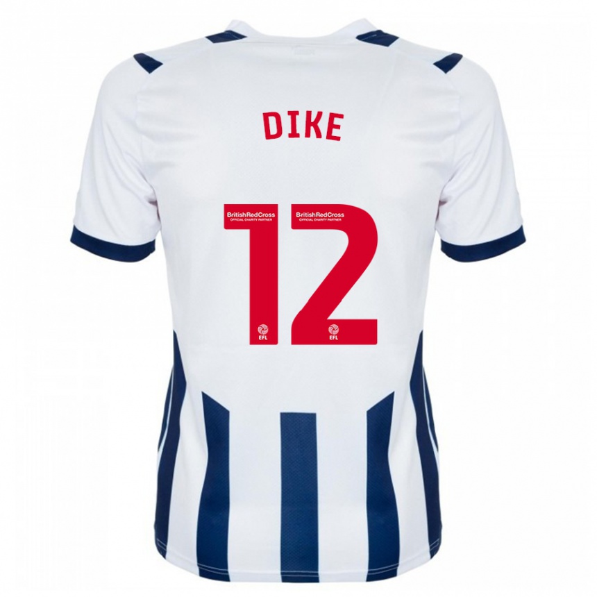 Herren Fußball Daryl Dike #12 Weiß Heimtrikot Trikot 2023/24 T-Shirt Luxemburg