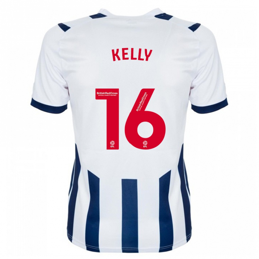 Herren Fußball Martin Kelly #16 Weiß Heimtrikot Trikot 2023/24 T-Shirt Luxemburg