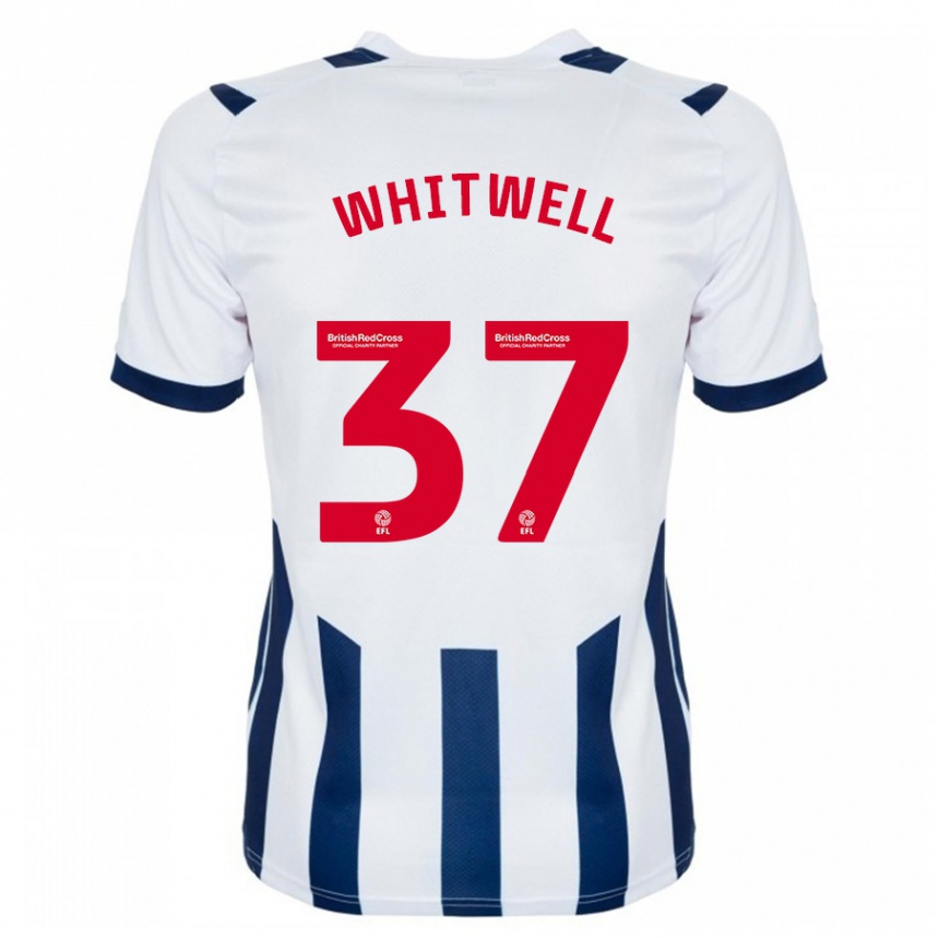 Herren Fußball Harry Whitwell #37 Weiß Heimtrikot Trikot 2023/24 T-Shirt Luxemburg