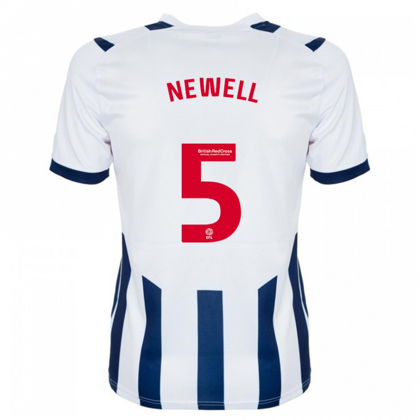 Herren Fußball Lucy Newell #5 Weiß Heimtrikot Trikot 2023/24 T-Shirt Luxemburg