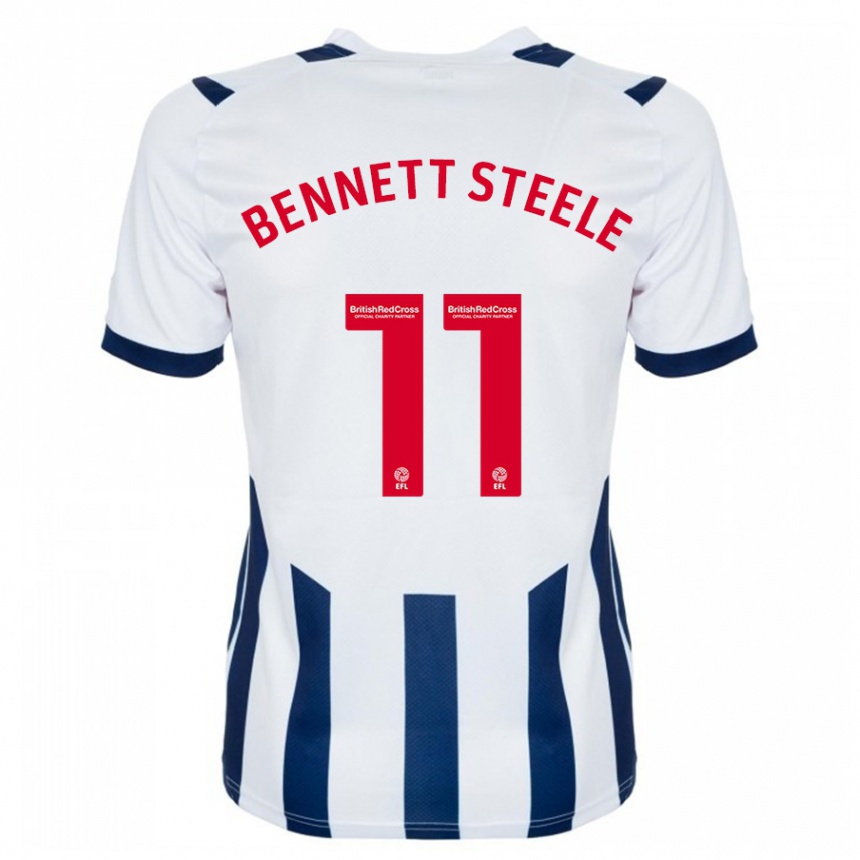 Herren Fußball Lizzie Bennett-Steele #11 Weiß Heimtrikot Trikot 2023/24 T-Shirt Luxemburg