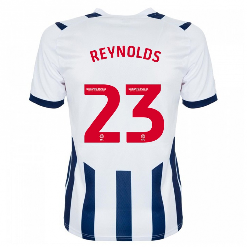 Herren Fußball Taylor Reynolds #23 Weiß Heimtrikot Trikot 2023/24 T-Shirt Luxemburg