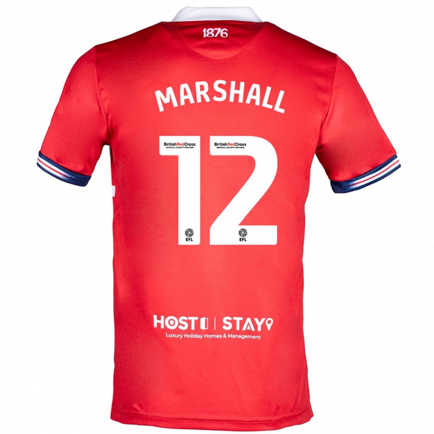 Herren Fußball Eve Marshall #12 Rot Heimtrikot Trikot 2023/24 T-Shirt Luxemburg