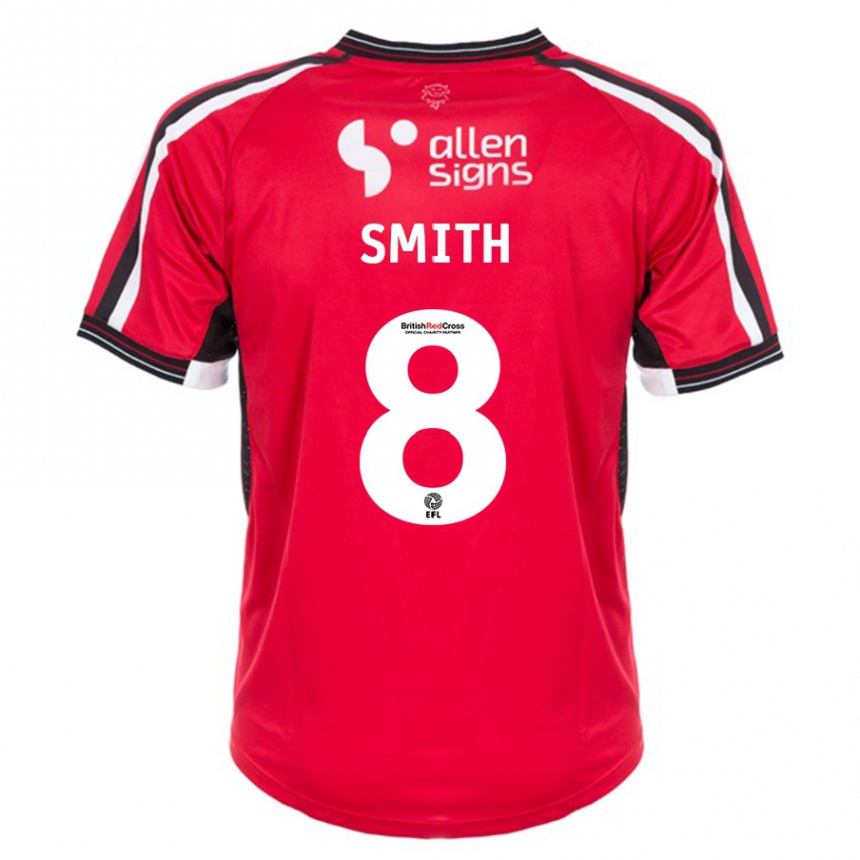 Herren Fußball Alistair Smith #8 Rot Heimtrikot Trikot 2023/24 T-Shirt Luxemburg