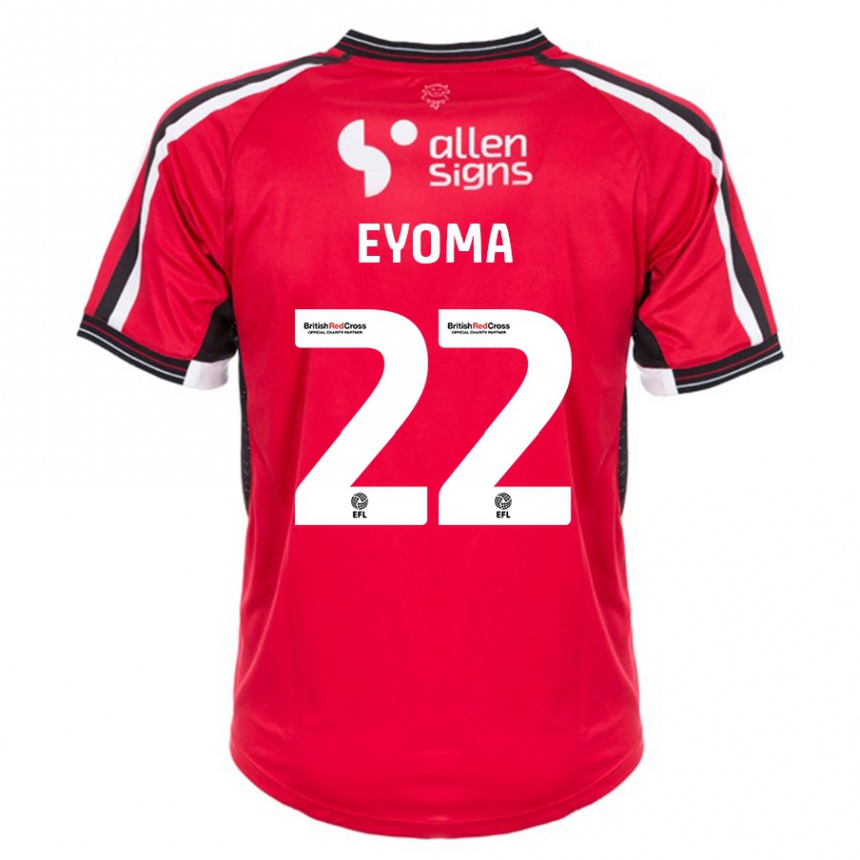 Herren Fußball Timothy Eyoma #22 Rot Heimtrikot Trikot 2023/24 T-Shirt Luxemburg