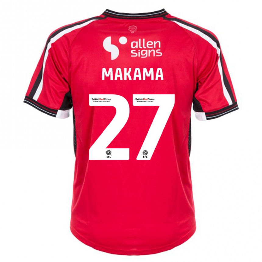 Herren Fußball Jovon Makama #27 Rot Heimtrikot Trikot 2023/24 T-Shirt Luxemburg