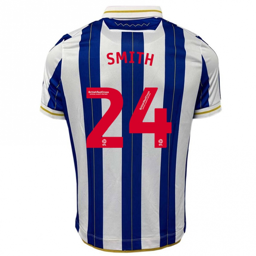 Herren Fußball Michael Smith #24 Blau Weiss Heimtrikot Trikot 2023/24 T-Shirt Luxemburg