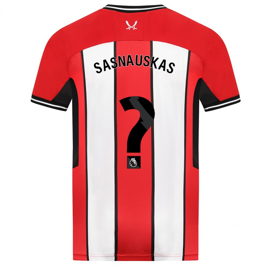 Herren Fußball Dovydas Sasnauskas #0 Rot Heimtrikot Trikot 2023/24 T-Shirt Luxemburg