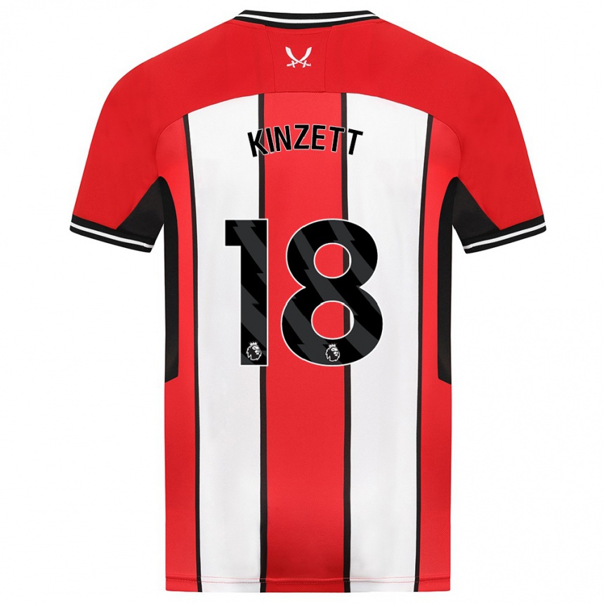 Herren Fußball Ella Kinzett #18 Rot Heimtrikot Trikot 2023/24 T-Shirt Luxemburg