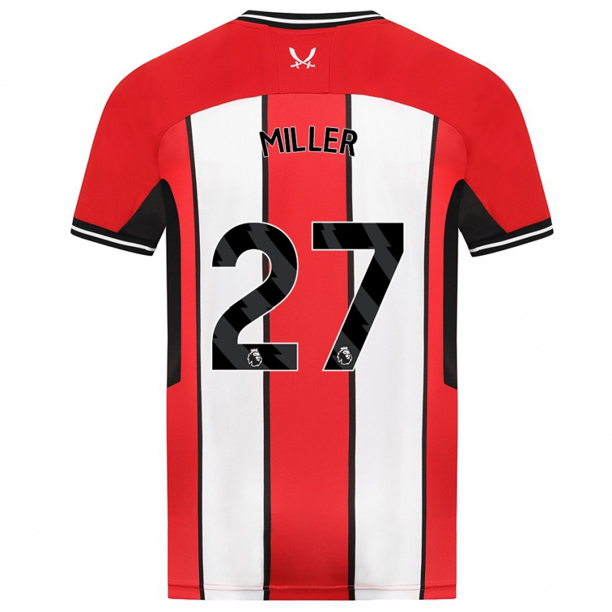 Herren Fußball Lara Miller #27 Rot Heimtrikot Trikot 2023/24 T-Shirt Luxemburg