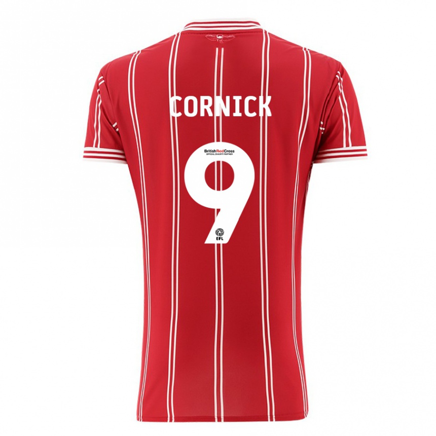 Herren Fußball Harry Cornick #9 Rot Heimtrikot Trikot 2023/24 T-Shirt Luxemburg