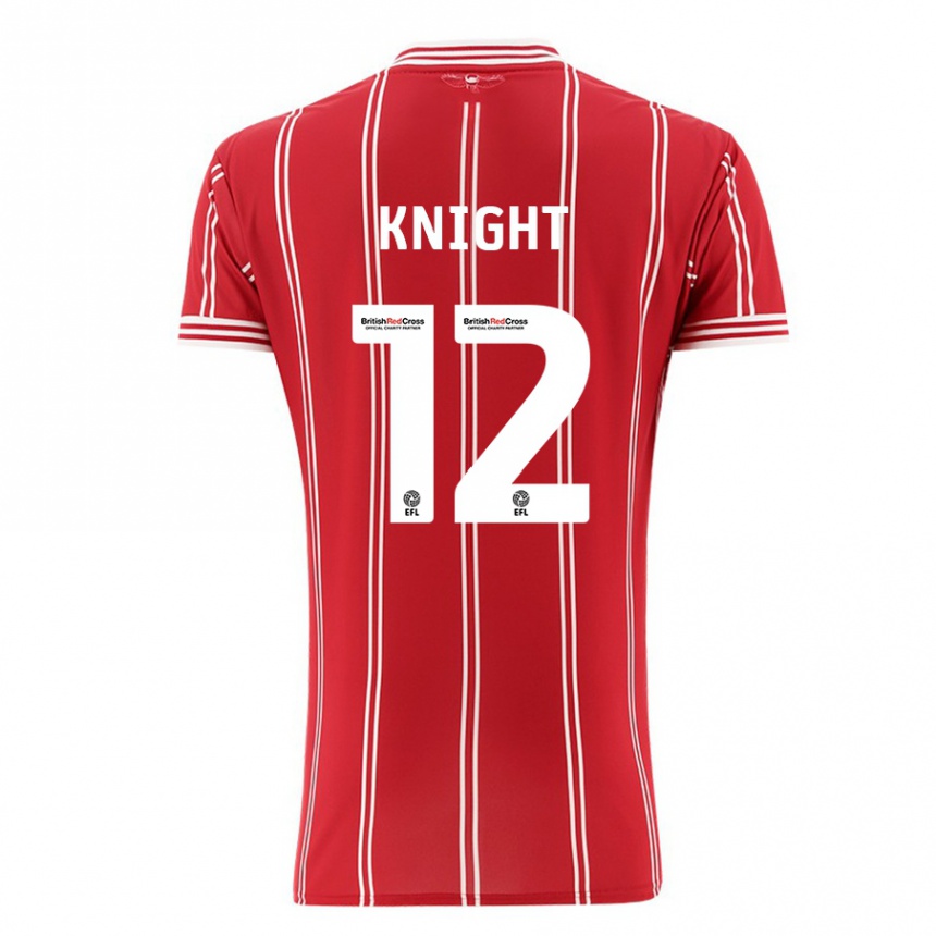 Herren Fußball Jason Knight #12 Rot Heimtrikot Trikot 2023/24 T-Shirt Luxemburg