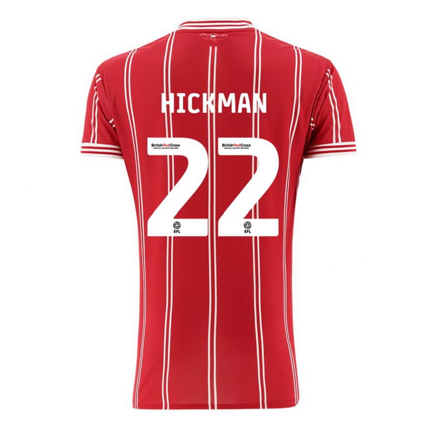 Herren Fußball Taylor Gardner-Hickman #22 Rot Heimtrikot Trikot 2023/24 T-Shirt Luxemburg