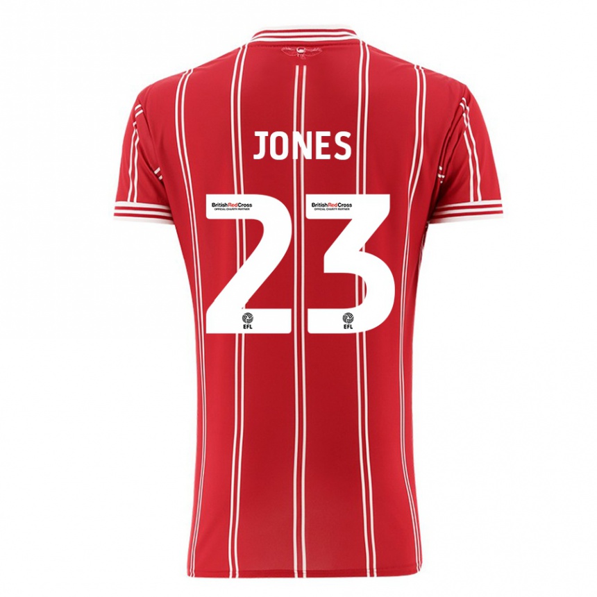 Herren Fußball Carrie Jones #23 Rot Heimtrikot Trikot 2023/24 T-Shirt Luxemburg