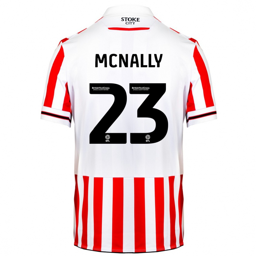 Herren Fußball Luke Mcnally #23 Rot-Weiss Heimtrikot Trikot 2023/24 T-Shirt Luxemburg