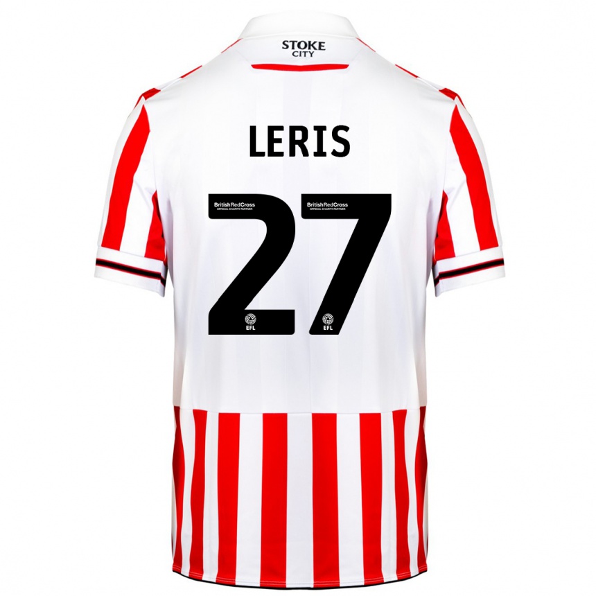 Herren Fußball Mehdi Léris #27 Rot-Weiss Heimtrikot Trikot 2023/24 T-Shirt Luxemburg