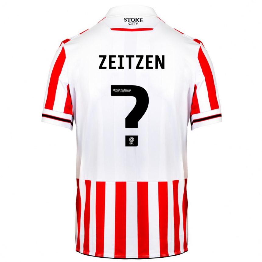 Herren Fußball Michael Zeitzen #0 Rot-Weiss Heimtrikot Trikot 2023/24 T-Shirt Luxemburg