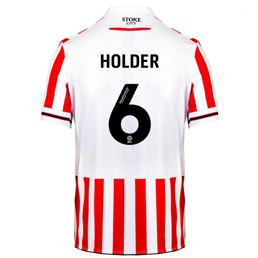 Herren Fußball Molly Holder #6 Rot-Weiss Heimtrikot Trikot 2023/24 T-Shirt Luxemburg