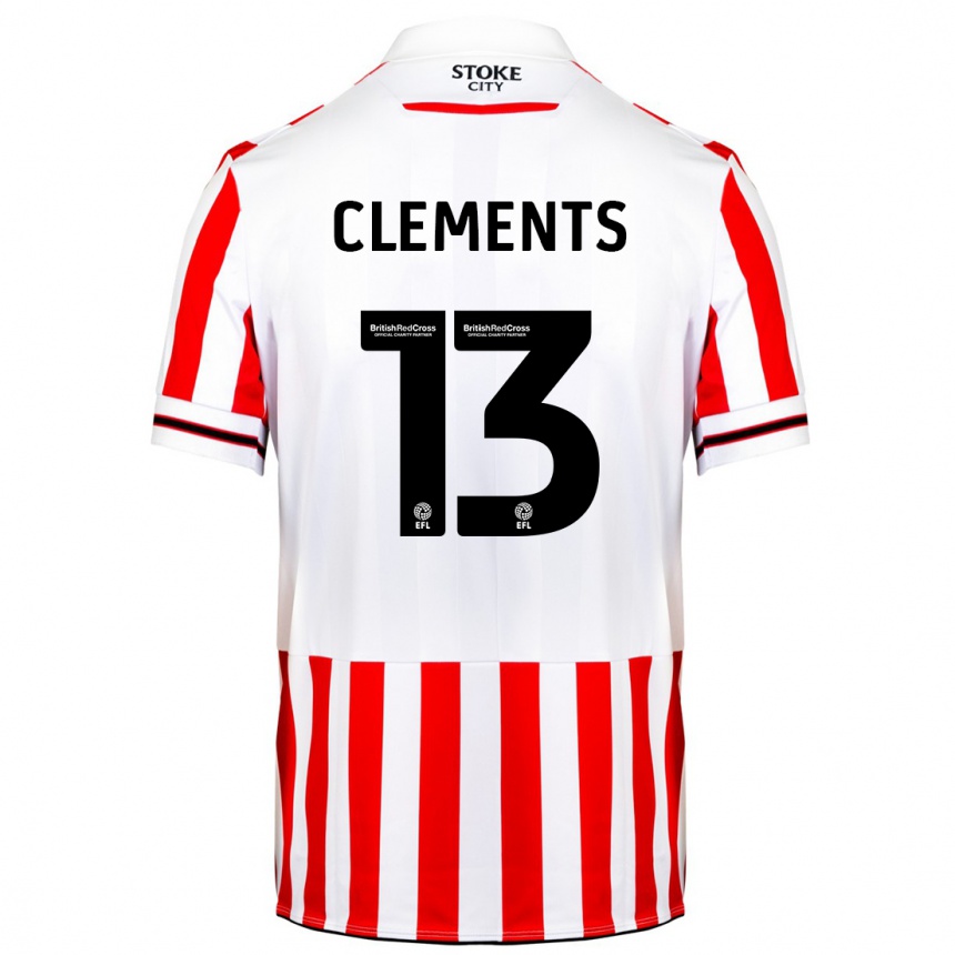 Herren Fußball Daisy Clements #13 Rot-Weiss Heimtrikot Trikot 2023/24 T-Shirt Luxemburg