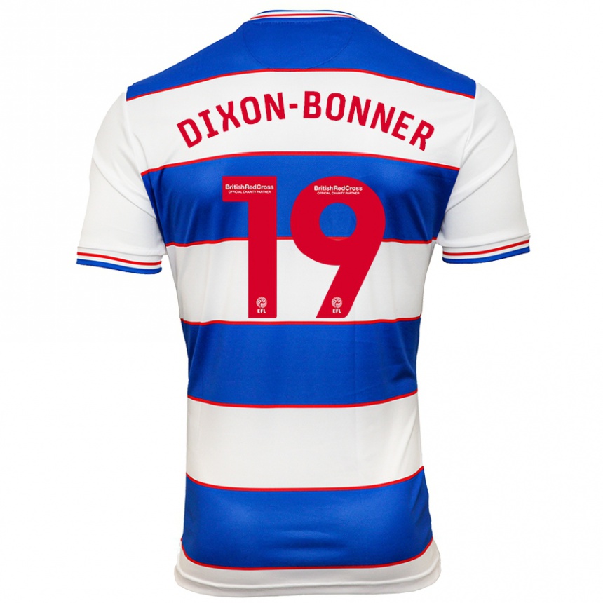 Herren Fußball Elijah Dixon-Bonner #19 Weiß Blau Heimtrikot Trikot 2023/24 T-Shirt Luxemburg