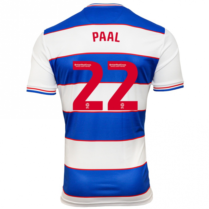 Herren Fußball Kenneth Paal #22 Weiß Blau Heimtrikot Trikot 2023/24 T-Shirt Luxemburg
