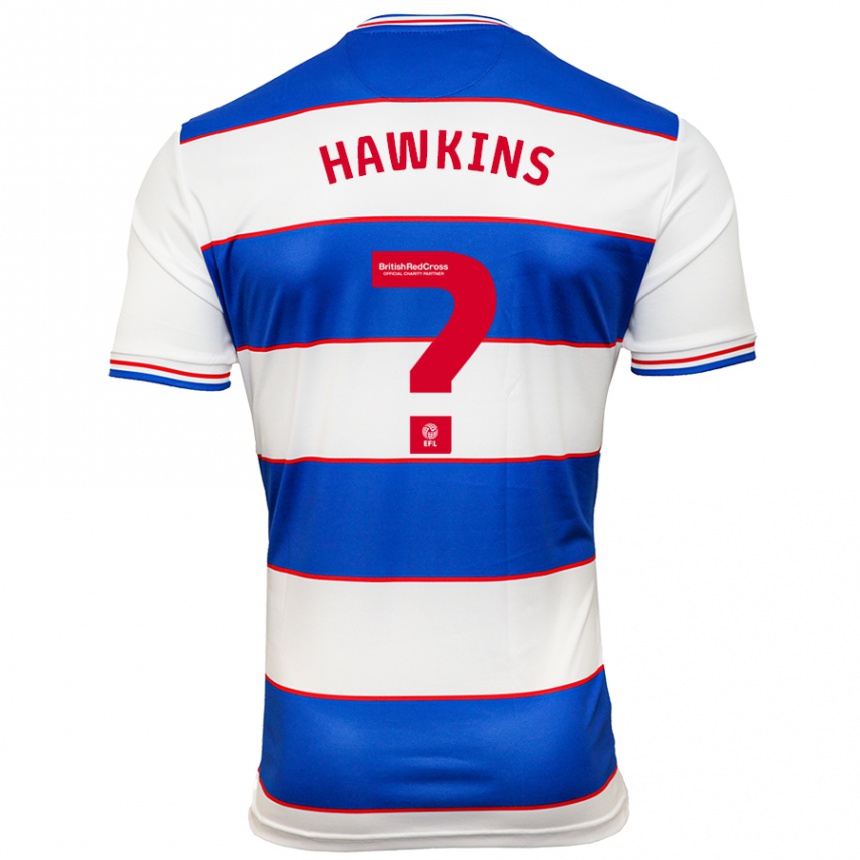 Herren Fußball Henry Hawkins #0 Weiß Blau Heimtrikot Trikot 2023/24 T-Shirt Luxemburg