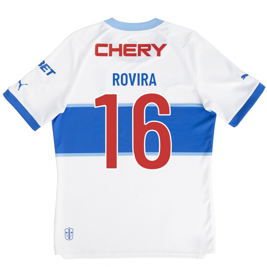 Herren Fußball Brayan Rovira #16 Weiß Heimtrikot Trikot 2023/24 T-Shirt Luxemburg