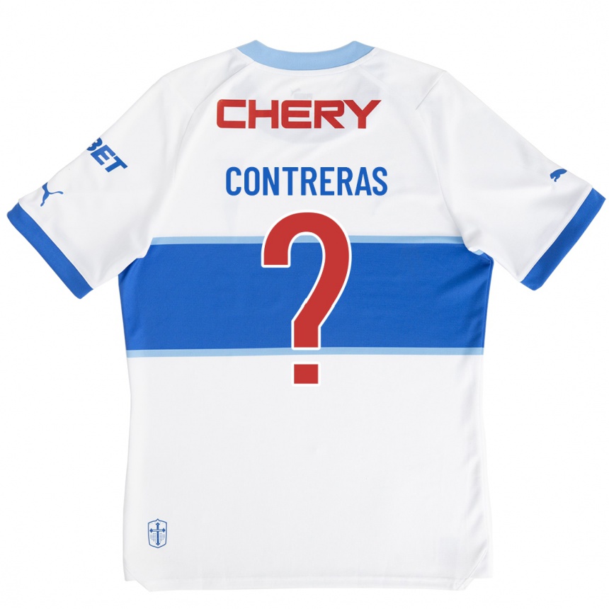 Herren Fußball Martín Contreras #0 Weiß Heimtrikot Trikot 2023/24 T-Shirt Luxemburg