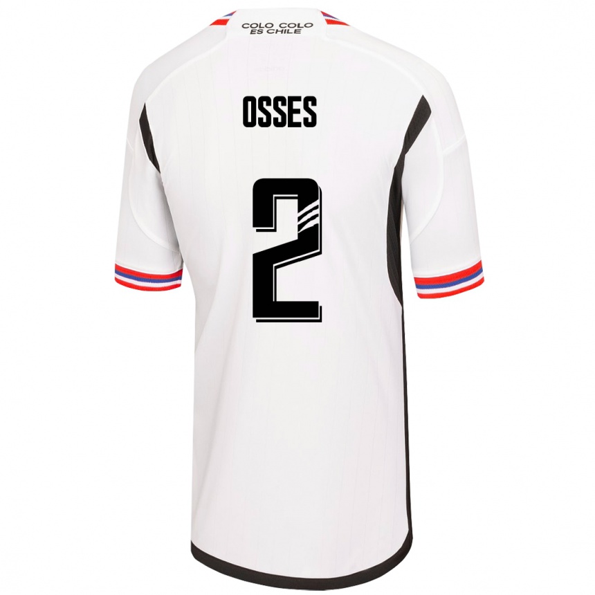 Herren Fußball Martina Osses #2 Weiß Heimtrikot Trikot 2023/24 T-Shirt Luxemburg