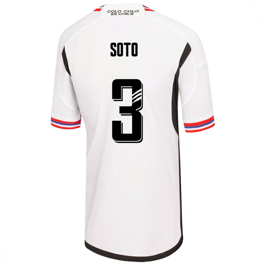 Herren Fußball Rocío Soto #3 Weiß Heimtrikot Trikot 2023/24 T-Shirt Luxemburg