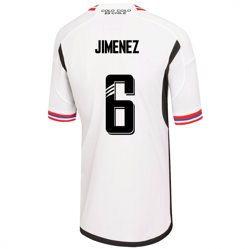Herren Fußball Yastin Jiménez #6 Weiß Heimtrikot Trikot 2023/24 T-Shirt Luxemburg