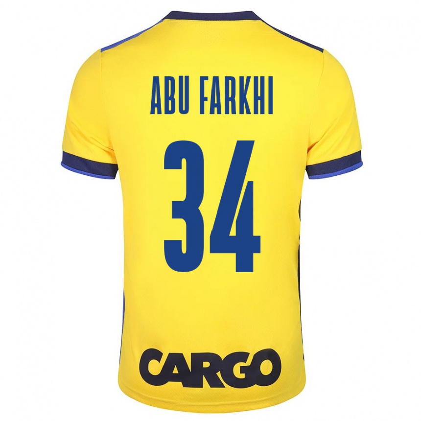 Herren Fußball Sayed Abu Farkhi #34 Gelb Heimtrikot Trikot 2023/24 T-Shirt Luxemburg