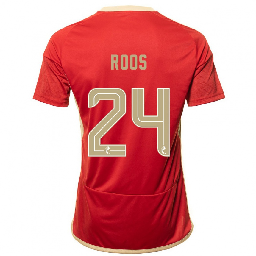 Herren Fußball Kelle Roos #24 Rot Heimtrikot Trikot 2023/24 T-Shirt Luxemburg
