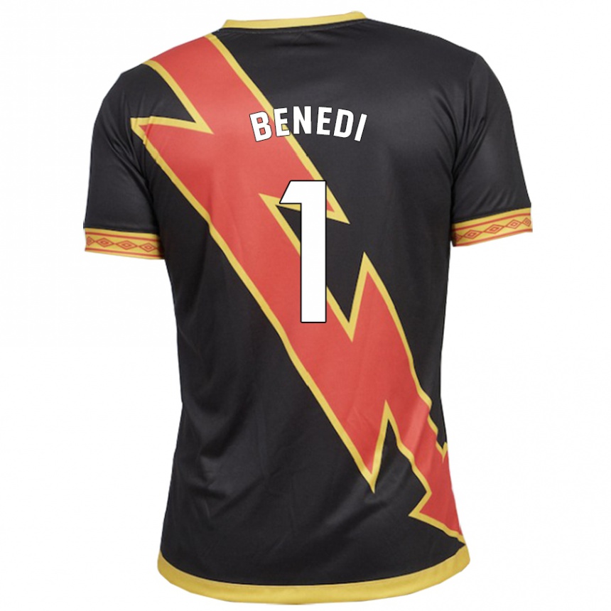 Herren Fußball Miguel Benedi #1 Schwarz Auswärtstrikot Trikot 2023/24 T-Shirt Luxemburg