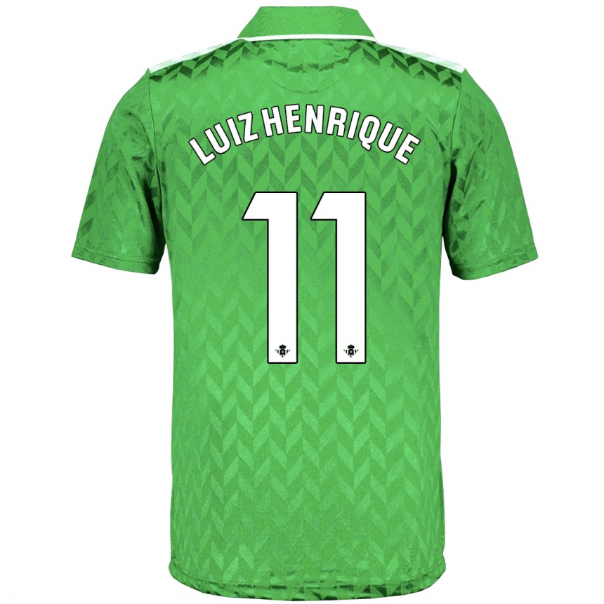 Herren Fußball Luiz Henrique #11 Grün Auswärtstrikot Trikot 2023/24 T-Shirt Luxemburg