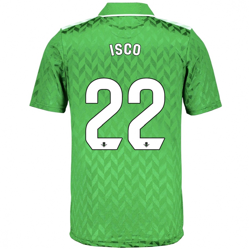 Herren Fußball Isco #22 Grün Auswärtstrikot Trikot 2023/24 T-Shirt Luxemburg
