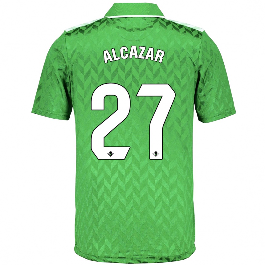 Herren Fußball Lucas Alcázar #27 Grün Auswärtstrikot Trikot 2023/24 T-Shirt Luxemburg