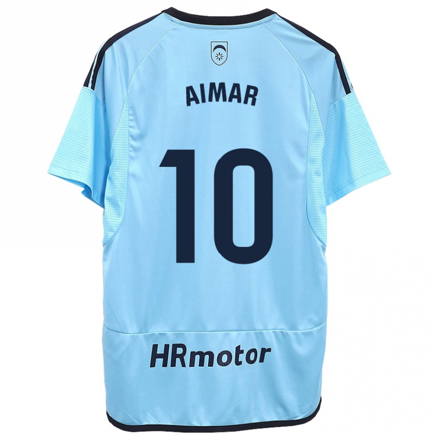 Herren Fußball Aimar Oroz #10 Blau Auswärtstrikot Trikot 2023/24 T-Shirt Luxemburg