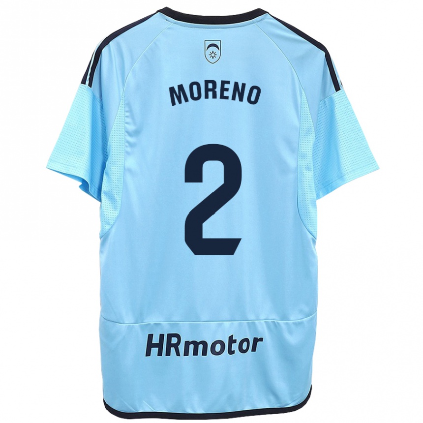 Herren Fußball Jorge Moreno #27 Blau Auswärtstrikot Trikot 2023/24 T-Shirt Luxemburg