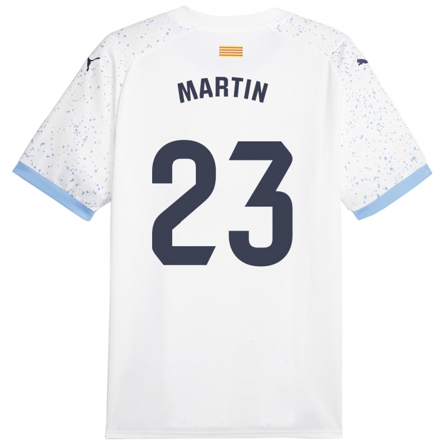 Herren Fußball Iván Martín #23 Weiß Auswärtstrikot Trikot 2023/24 T-Shirt Luxemburg