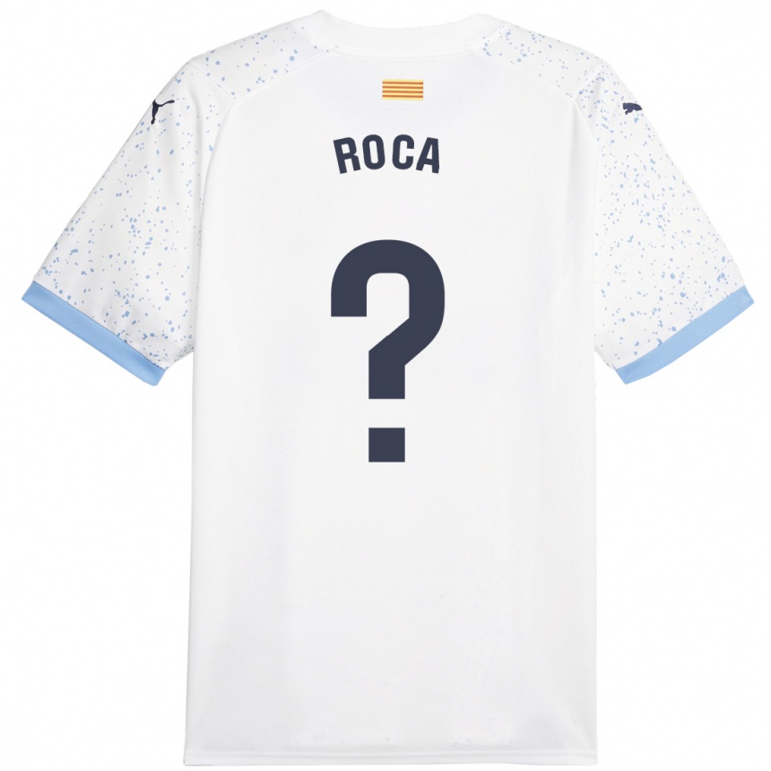 Herren Fußball Joel Roca #0 Weiß Auswärtstrikot Trikot 2023/24 T-Shirt Luxemburg