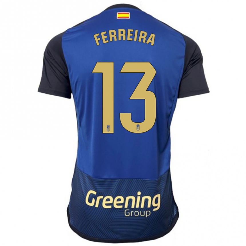 Herren Fußball André Ferreira #13 Marine Auswärtstrikot Trikot 2023/24 T-Shirt Luxemburg