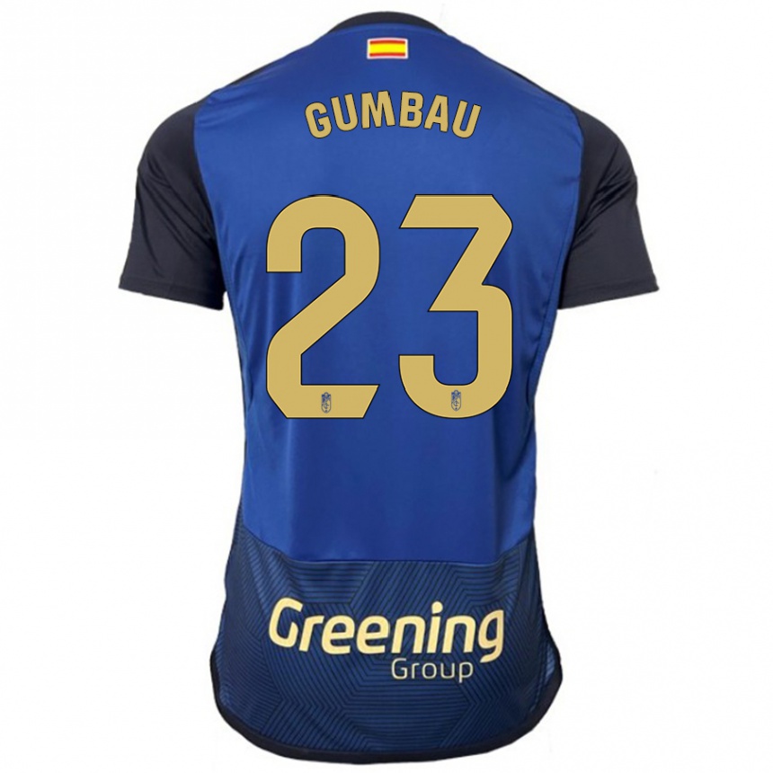 Herren Fußball Gerard Gumbau #23 Marine Auswärtstrikot Trikot 2023/24 T-Shirt Luxemburg