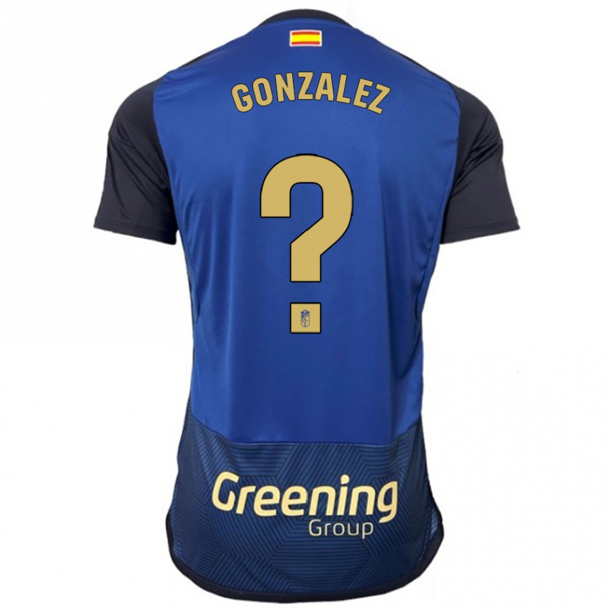 Herren Fußball Paco González #0 Marine Auswärtstrikot Trikot 2023/24 T-Shirt Luxemburg