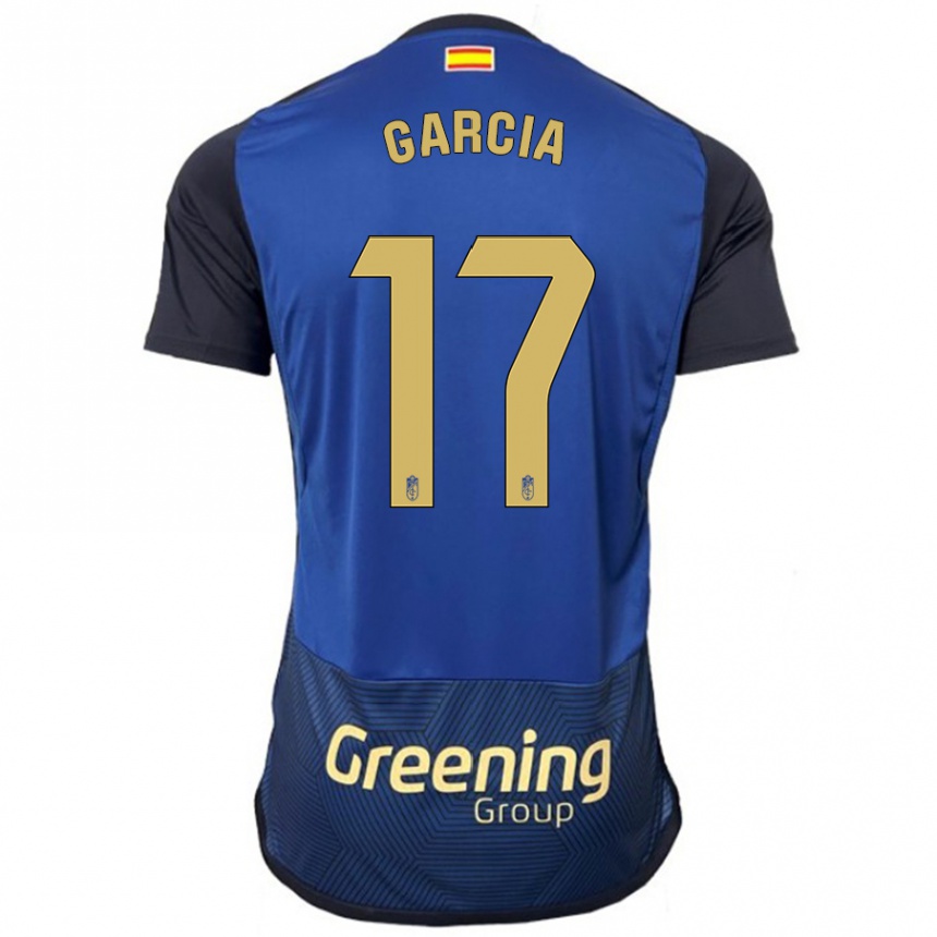 Herren Fußball Naima García #17 Marine Auswärtstrikot Trikot 2023/24 T-Shirt Luxemburg