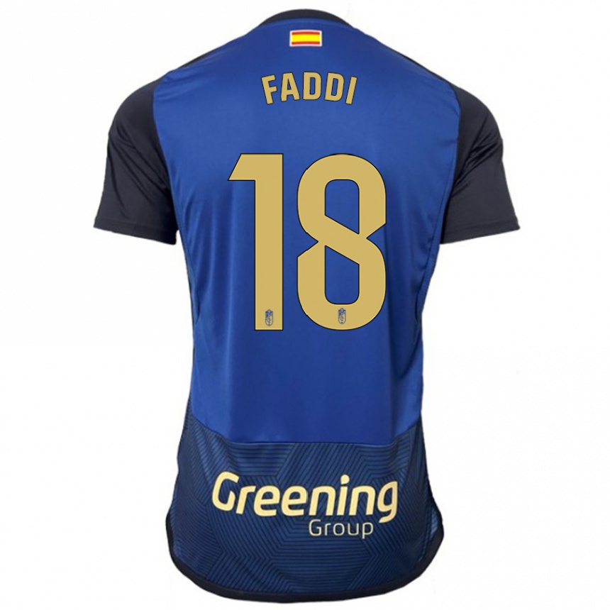 Herren Fußball Inés Faddi #18 Marine Auswärtstrikot Trikot 2023/24 T-Shirt Luxemburg